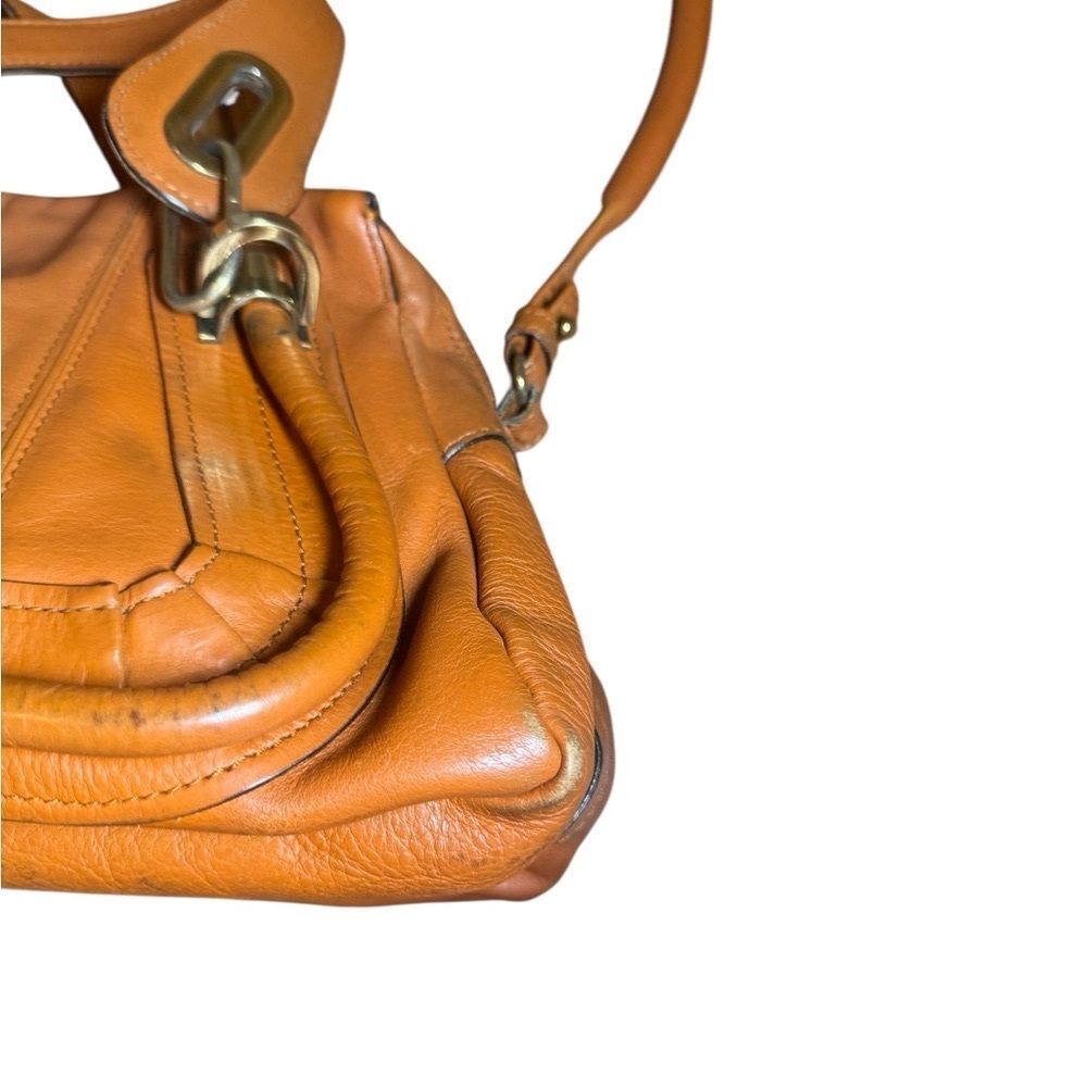 CHLOE Whiskey Brown Leather Small 2way Paraty Satchel - Picture 9 of 16
